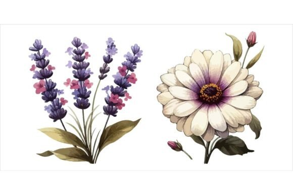 Download Watercolour Flowers Bundle EPS - Flower Collection
