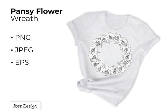 Download Monochrome Pansy Flowers Frame - Flower Collection