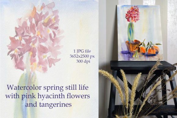 Download Watercolor Pink Hyacinth Flower - Flower Collection