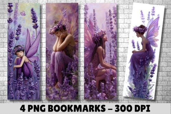 Download Purple Lavender Flower Fairy Bookmark - Flower Collection