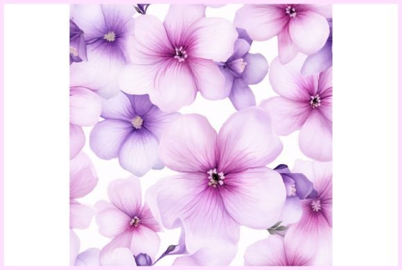 Download Violet Flowers Seamless Pattern - Flower Collection