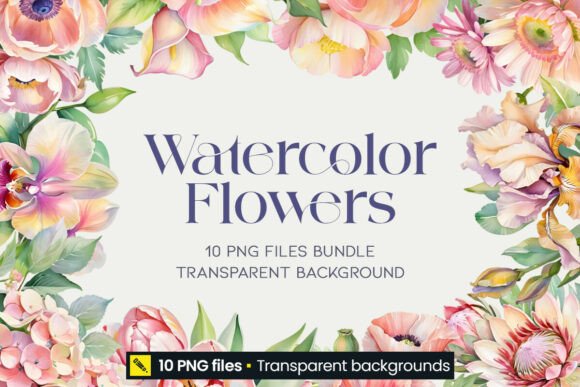Download Watercolor Flowers PNG Clipart Wedding - Flower Collection