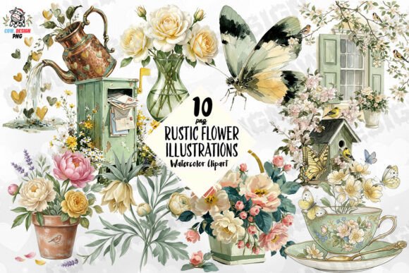 Download Rustic Flower Illustrations PNG - Flower Collection