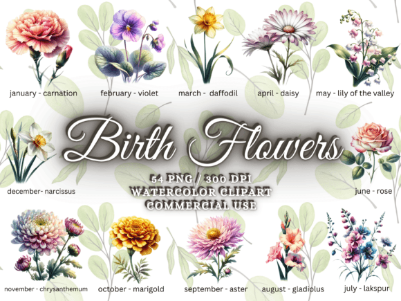 Download Birth Month Flower Clipart - Flower Png - Flower Collection