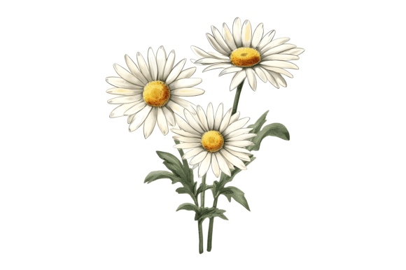 Download Watercolor Daisy Bouquet Clipart - Daisy Collection