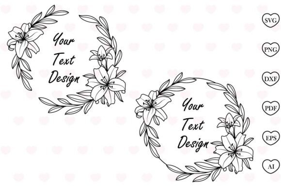 Download Floral Frame Svg, Flower Svg, Lily Svg - Flower Collection