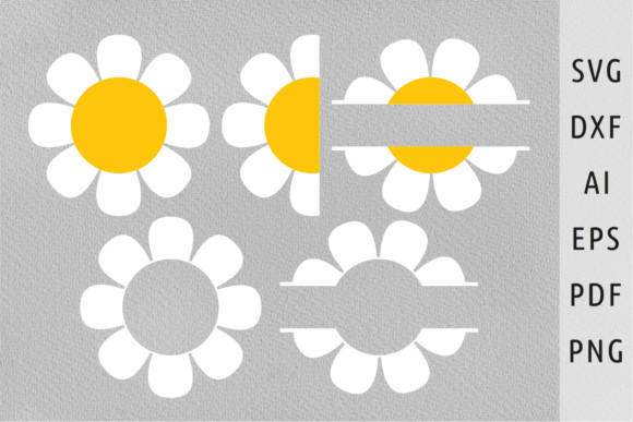 Download Groovy Flower Clipart Half Daisy Svg Png - Daisy Collection