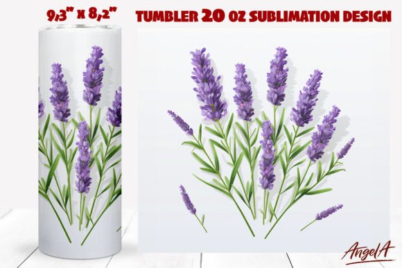 Download 3D Flower Tumbler Wrap / Purple Lavender - Flower Collection