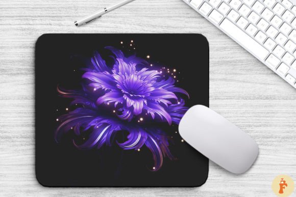 Download Mystic Violet Flowers Mouse Pad Design - Flower Collection