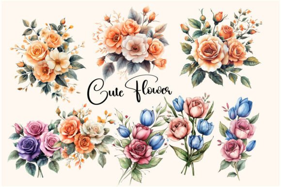 Download Colorful Cute Flower Art - Flower Collection