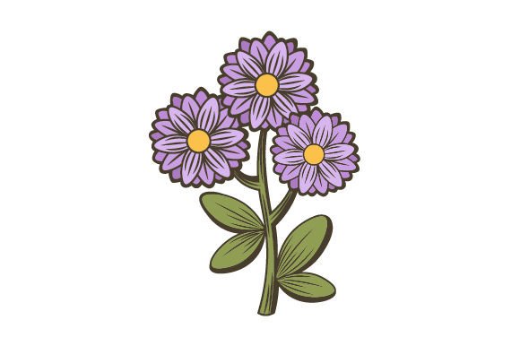 Download Retro Violet Flowers - Flower Collection