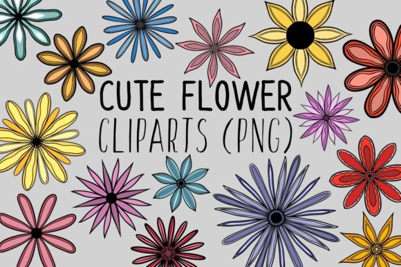 Download Cute Flower Clipart Set - Flower Collection