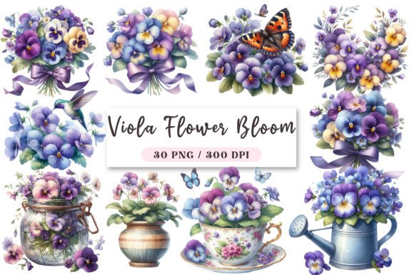 Download Viola Flower Bloom Clipart - Flower Collection