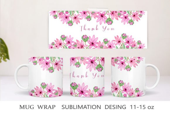 Download Wildflowers Mug Wraps Sublimation - Flower Collection
