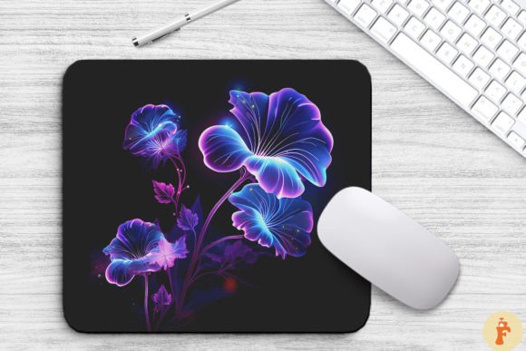 Download Mystic Violet Flowers Mouse Pad Design - Flower Collection