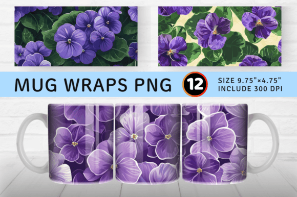 Download African Violet Flowers Mug Wrap Sublimat - Flower Collection