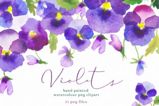 Download Watercolour Flower Violets Clipart - Flower Collection