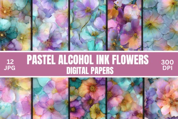 Download Pastel Alcohol Ink Flowers Backgrounds - Flower Collection