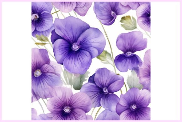 Download Violet Flowers Seamless Pattern - Flower Collection