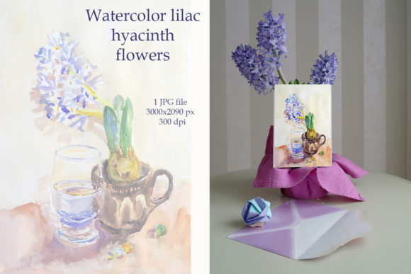 Download Watercolor Lilac Hyacinth Flowers - Flower Collection