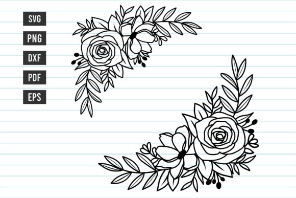Download Flower Corner Svg Floral Border Svg - Flower Collection