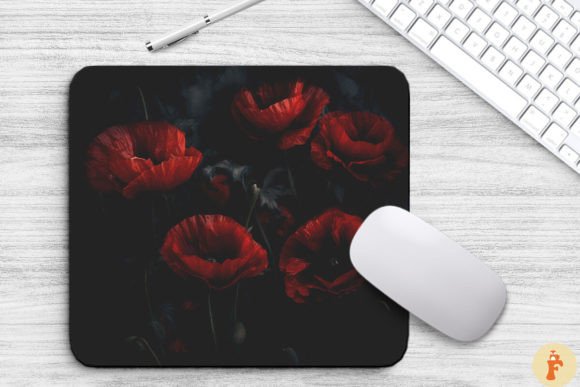 Download Dark-Romantic Poppy Flowers Mouse Pad - Flower Collection