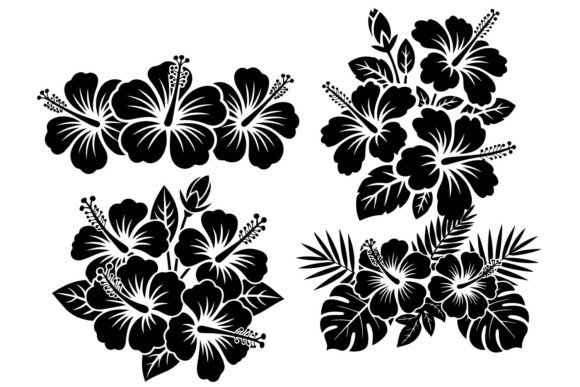 Download Hibiscus Flower Silhouette Svg - Flower Collection