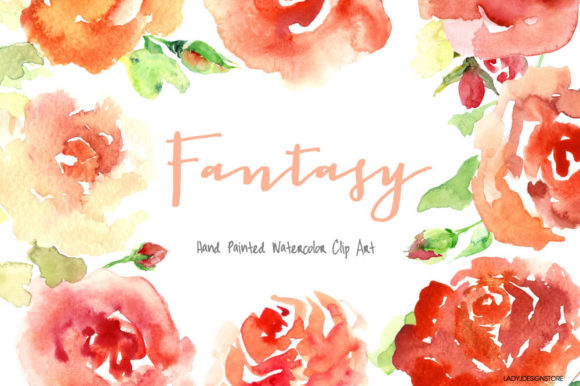 Download Watercolor Hand Painted Flowers ClipArt - Flower Collection