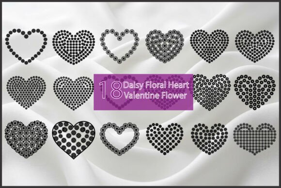 Download Daisy Floral Heart Silhouette Bundle - Daisy Collection
