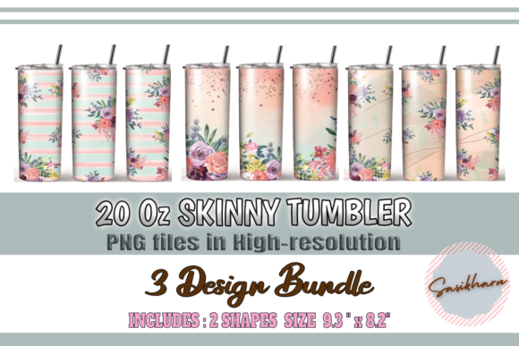 Download Watercolor Flowers Bundle Design Tumbler - Flower Collection