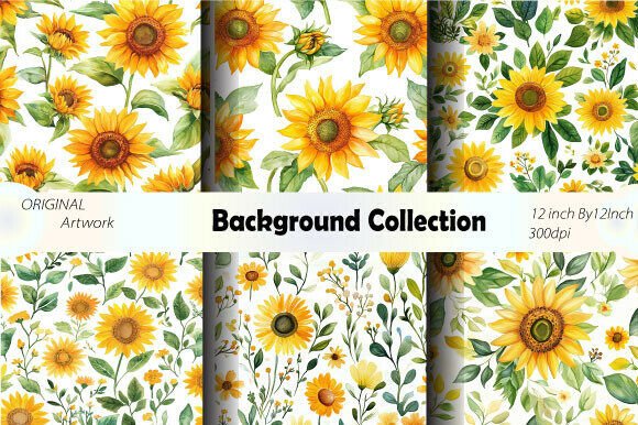 Download Sunflower Background Wallpaper Seamless - Flower Collection