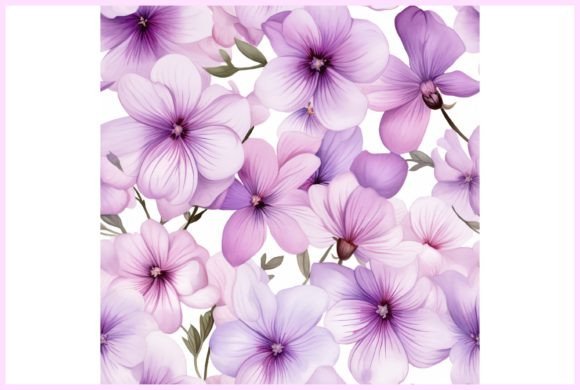 Download Violet Flowers Seamless Pattern - Flower Collection