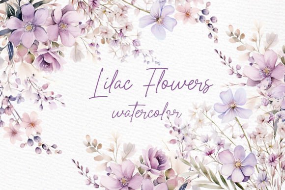 Download Watercolor Lilac Flowers Png Lilac Png - Flower Collection