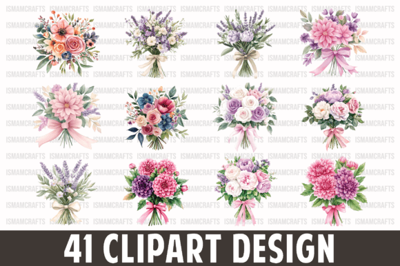 Download Wedding Flower Bouquet Clipart Bundle - Flower Collection