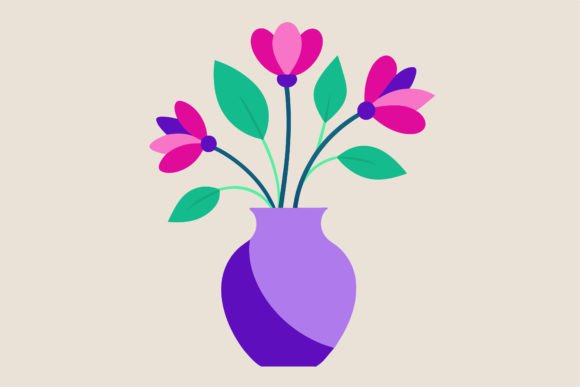 Download Vase with Pink and Purple Flowers - Flower Collection