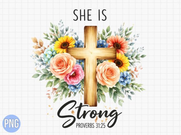 Download Christian Cross Watercolor Flowers PNG - Flower Collection