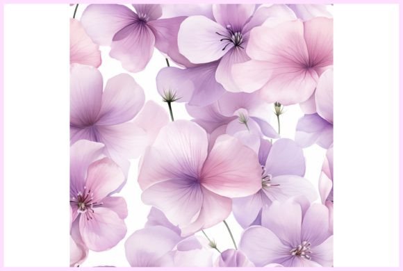 Download Violet Flowers Seamless Pattern - Flower Collection