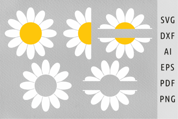Download Groovy Flower Clipart Half Daisy Svg - Daisy Collection