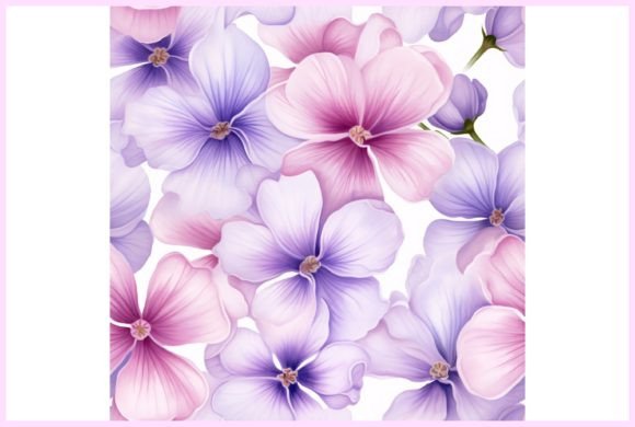 Download Violet Flowers Seamless Pattern - Flower Collection