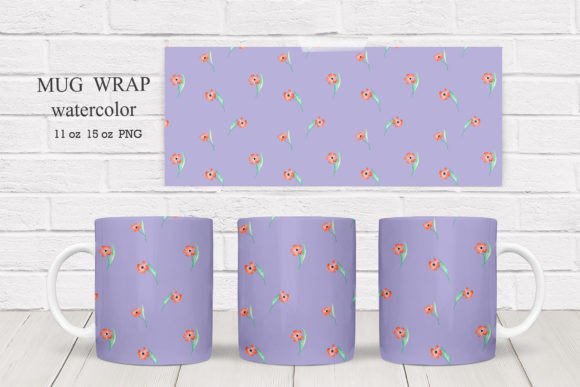 Download Wildflowers Mug Wraps Sublimation - Flower Collection