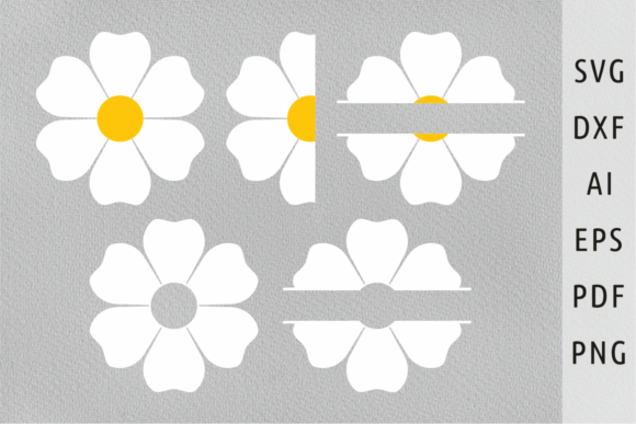 Download Groovy Flower Clipart Half Daisy Svg Png - Daisy Collection