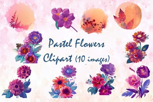 Download Pastel Flowers Clipart - Flower Collection