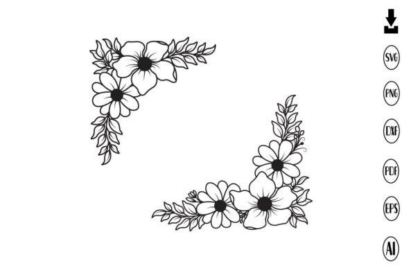 Download Floral Corner Svg Flower Svg Flowers Svg - Flower Collection