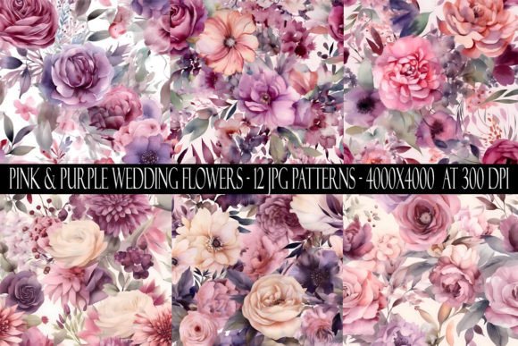 Download Pink and Purple Wedding Flower Patterns - Flower Collection