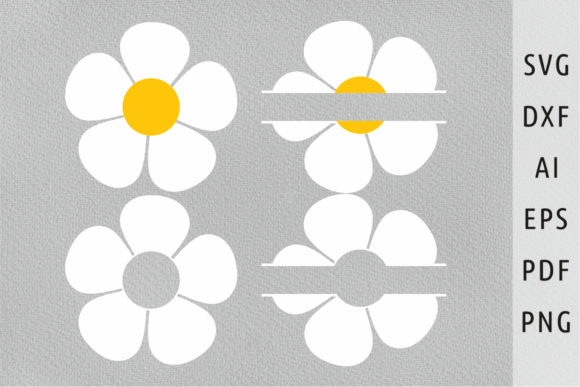 Download Groovy Flower Clipart Half Daisy Svg Png - Daisy Collection