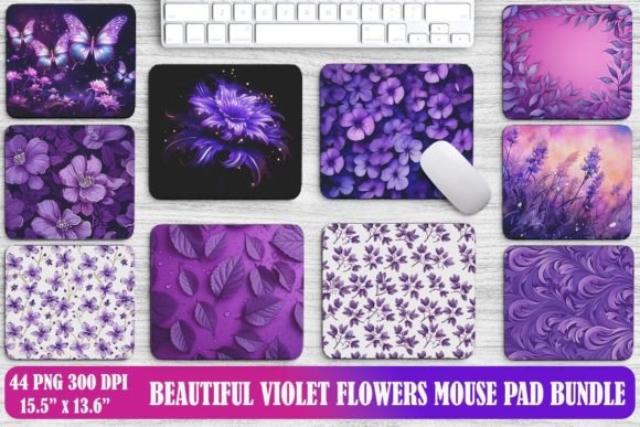 Download Beautiful Violet Flowers Mouse Pad Backgrounds Bundle - Flower Collection