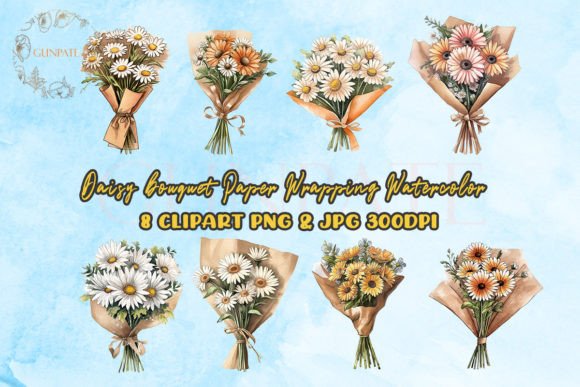 Download Daisy Bouquet Watercolor Clipart - Daisy Collection
