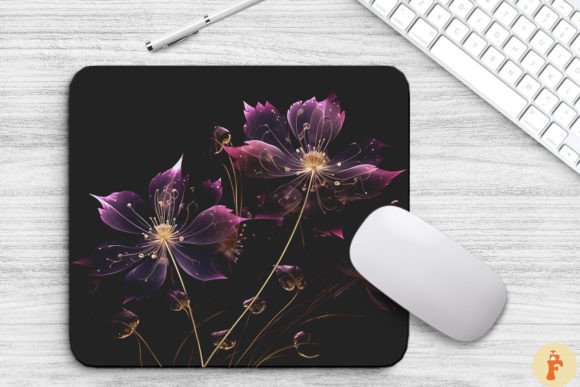 Download Transparent Purple Flowers Mouse Pad - Flower Collection