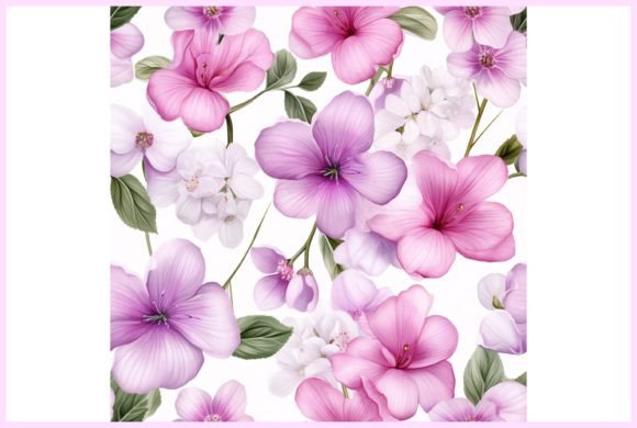 Download Violet Flowers Seamless Pattern - Flower Collection