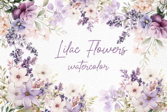 Download Watercolor Lilac Flowers Png Spring Png - Flower Collection